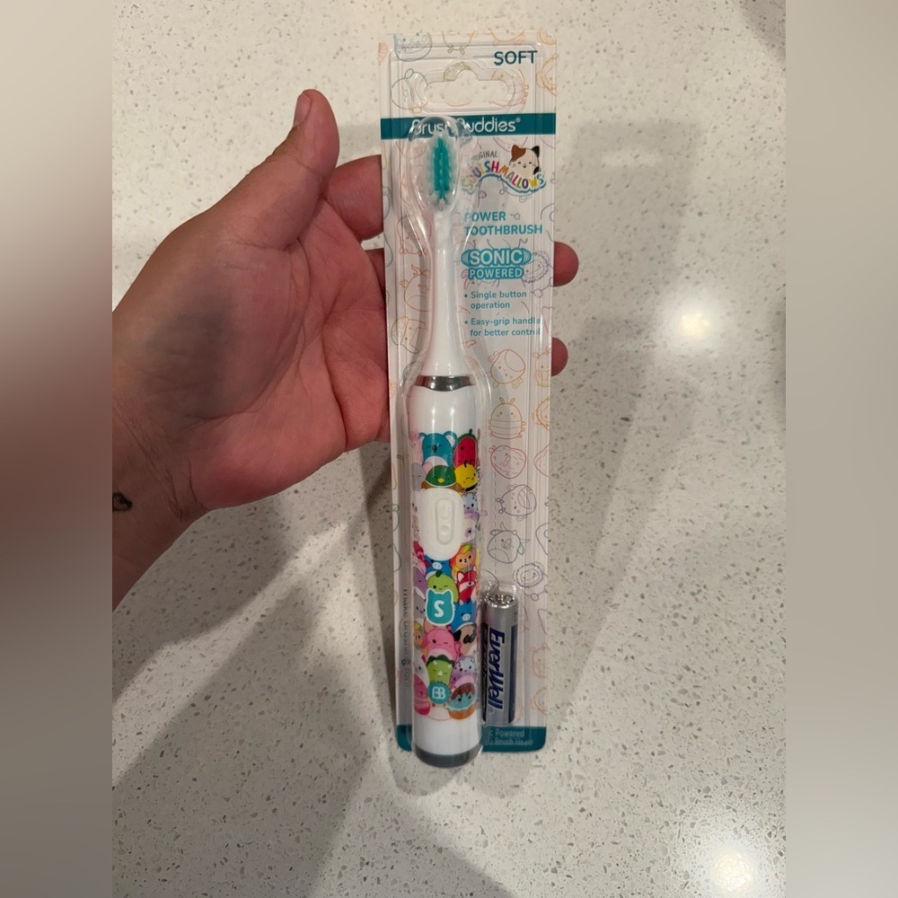 Brush Buddies Sonic Electric Toothbrush with Sauishmallows Characters-NWT